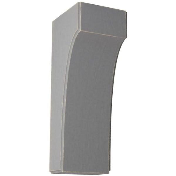 Ekena Millwork 3 1/2"W x 4"D x 10"H Clarksville Wood Vintage Decor Bracket, Pebble Grey BKTWD04X04X10CVPG - main